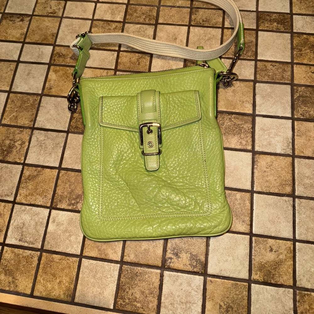 Coach Chartreuse Leather Crossbody
